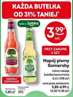 Żabka Napój piwny Somersby różne rodzaje oferta
