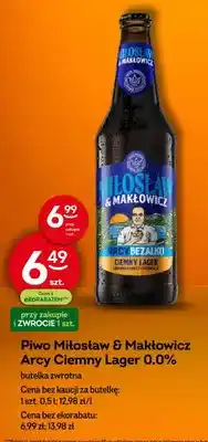 Żabka Piwo Miłosław & Makłowicz Arcy Ciemny Lager 0.0% butelka zwrotna oferta