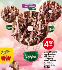 Żabka Donut Sakura z nadzieniem wiśniowym i posypką oferta
