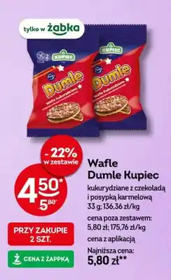 Żabka Wafle kukurydziane z czekoladą i posypką karmelową oferta