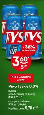 Żabka Piwo Tyskie 0.0% oferta