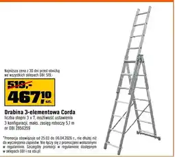 OBI Drabina 3-elementowa Corda oferta