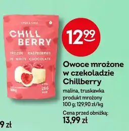 Żabka Owoce mrożone w czekoladzie malina, truskawka produkt mrożony oferta