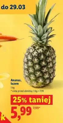 Lidl Ananas, luzem oferta