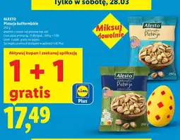 Lidl Pistacje kalifornijskie prażone i solone lub prażone bez soli 1+1 GRATIS oferta