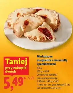 Lidl Minicalzone margherita z mozzarellą i pomidorkami oferta