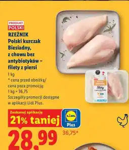 Lidl Polski kurczak Biesiadny, z chowu bez antybiotyków - filety z piersi oferta