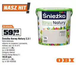 OBI Śnieżka Barwy Natury farba lateksowa oferta