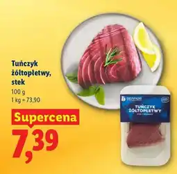 Lidl Tuńczyk żółtopłetwy, stek oferta