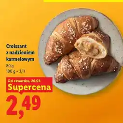 Lidl Croissant z nadzieniem karmelowym oferta