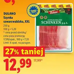 Lidl Szynka szwarcwaldzka oferta