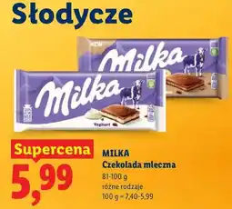 Lidl Czekolada mleczna, różne rodzaje oferta