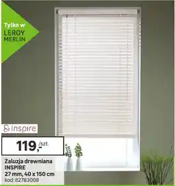 Leroy Merlin Żaluzja drewniana oferta