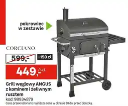 Leroy Merlin Grill węglowy ANGUS z kominem i żeliwnym rusztem oferta