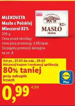 Lidl Masło extra z Polskiej Mleczarni oferta