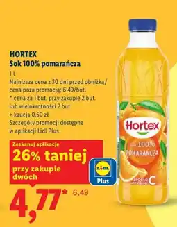 Lidl Sok 100% pomarańcza oferta