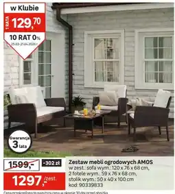Leroy Merlin Zestaw mebli ogrodowych AMOS oferta