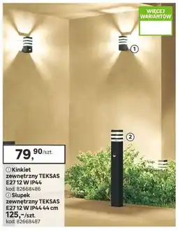 Leroy Merlin Słupek zewnętrzny Teksas E27 12 W IP44 44 cm oferta