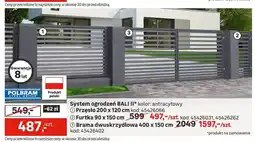 Leroy Merlin Brama dwuskrzydłowa 400 x 150 cm oferta