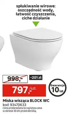 Leroy Merlin Miska wisząca BLOCK WC oferta