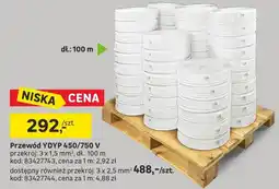 Leroy Merlin Przewód YDYP 450/750 V przekrój: 3 x 2,5 mm² oferta