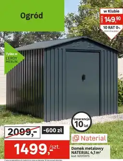 Leroy Merlin Domek metalowy NATERIAL 4,1 m² oferta