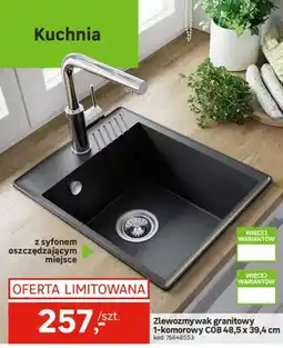 Leroy Merlin Zlewozmywak granitowy 1-komorowy CÓB 48,5 x 39,4 cm oferta