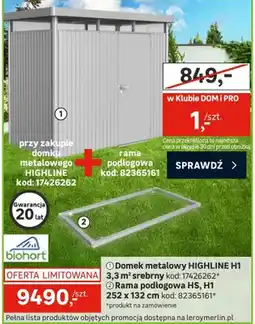 Leroy Merlin Domek metalowy HIGHLINE H1 oferta