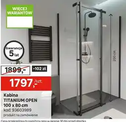 Leroy Merlin Kabina TITANIUM OPEN 100 x 80 cm oferta