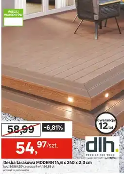 Leroy Merlin Deska tarasowa Modern 14,6 x 240 x 2,3 cm oferta