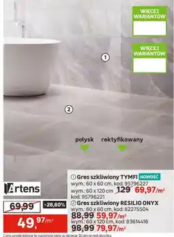 Leroy Merlin Gres szkliwiony RESILIO ONYX oferta