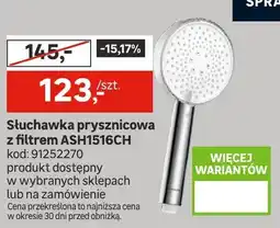 Leroy Merlin Słuchawka prysznicowa z filtrem ASH1516CH oferta