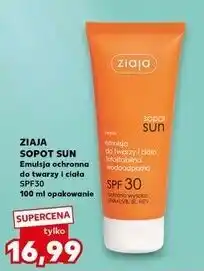Kaufland ZIAJA SOPOT SUN Emulsja ochronna do twarzy i ciała SPF30 oferta