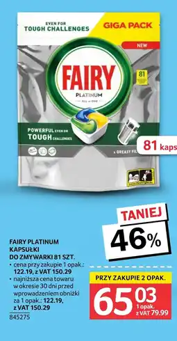 Selgros Kapsułki do zmywarki Fairy oferta