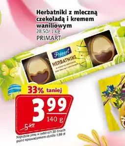 Prim Market Herbatniki z mleczną czekoladą i kremem waniliowym oferta