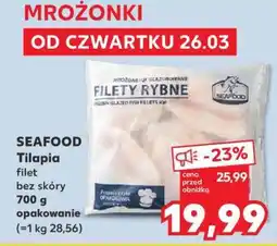 Kaufland SEAFOD Tilapia filet bez skóry 700 g opakowanie (=1 kg 28,56) oferta