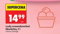 Biedronka Lody cream&sorbet różne rodzaje oferta