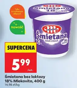 Biedronka Śmietana bez laktozy 18% oferta