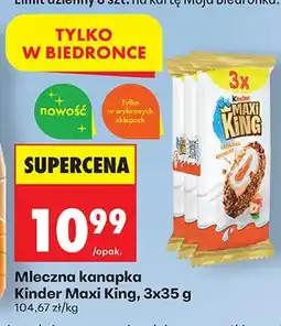 Biedronka Mleczna kanapka Maxi King oferta
