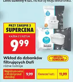 Biedronka Wkład do dzbanków filtrujących Dafi różne rodzaje oferta