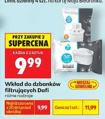 Biedronka Wkład do dzbanków filtrujących Dafi różne rodzaje oferta