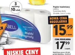 Intermarche Papier toaletowy LABELL 3 warstwy, biały 10 rolek oferta