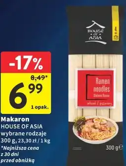 Intermarche Makaron HOUSE OF ASIA wybrane rodzaje oferta