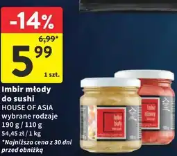 Intermarche Imbir młody do sushi HOUSE OF ASIA wybrane rodzaje oferta