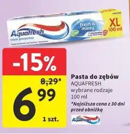 Intermarche Pasta do zębów AQUAFRESH oferta