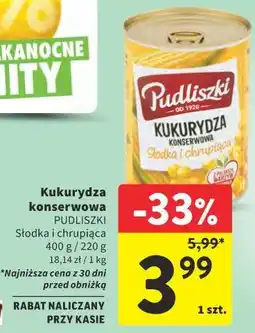 Intermarche Kukurydza konserwowa PUDLISZKI oferta