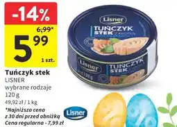Intermarche Tuńczyk stek LISNER wybrane rodzaje oferta