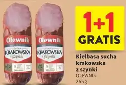 Intermarche Kiełbasa sucha krakowska z szynki OLEWNIK oferta