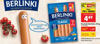Biedronka Parówki Berlinki oferta
