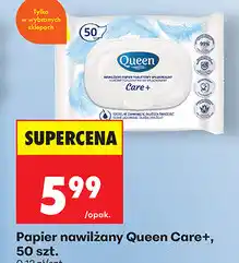 Biedronka Papier nawilżany Queen Care+, 50 szt oferta